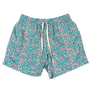 Chubbies Classic Swim Trunks Mens L Pink Flamingos Domingos 5.5"‎ Inseam